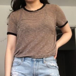 F21 striped ringer tee